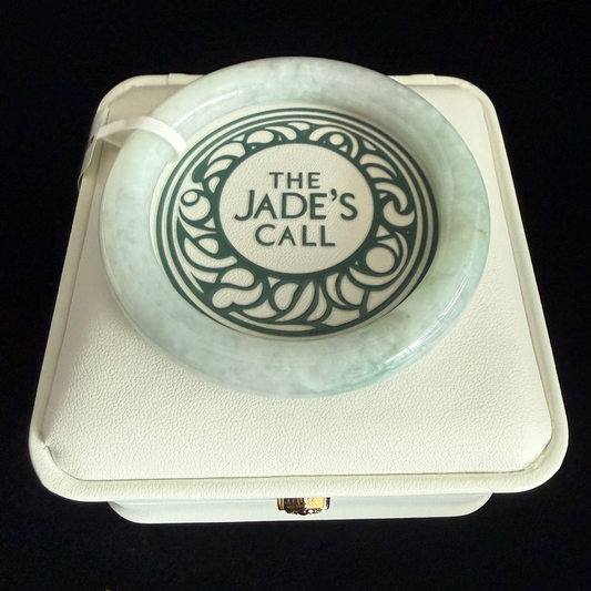 320. Traditional round light Jade bangle