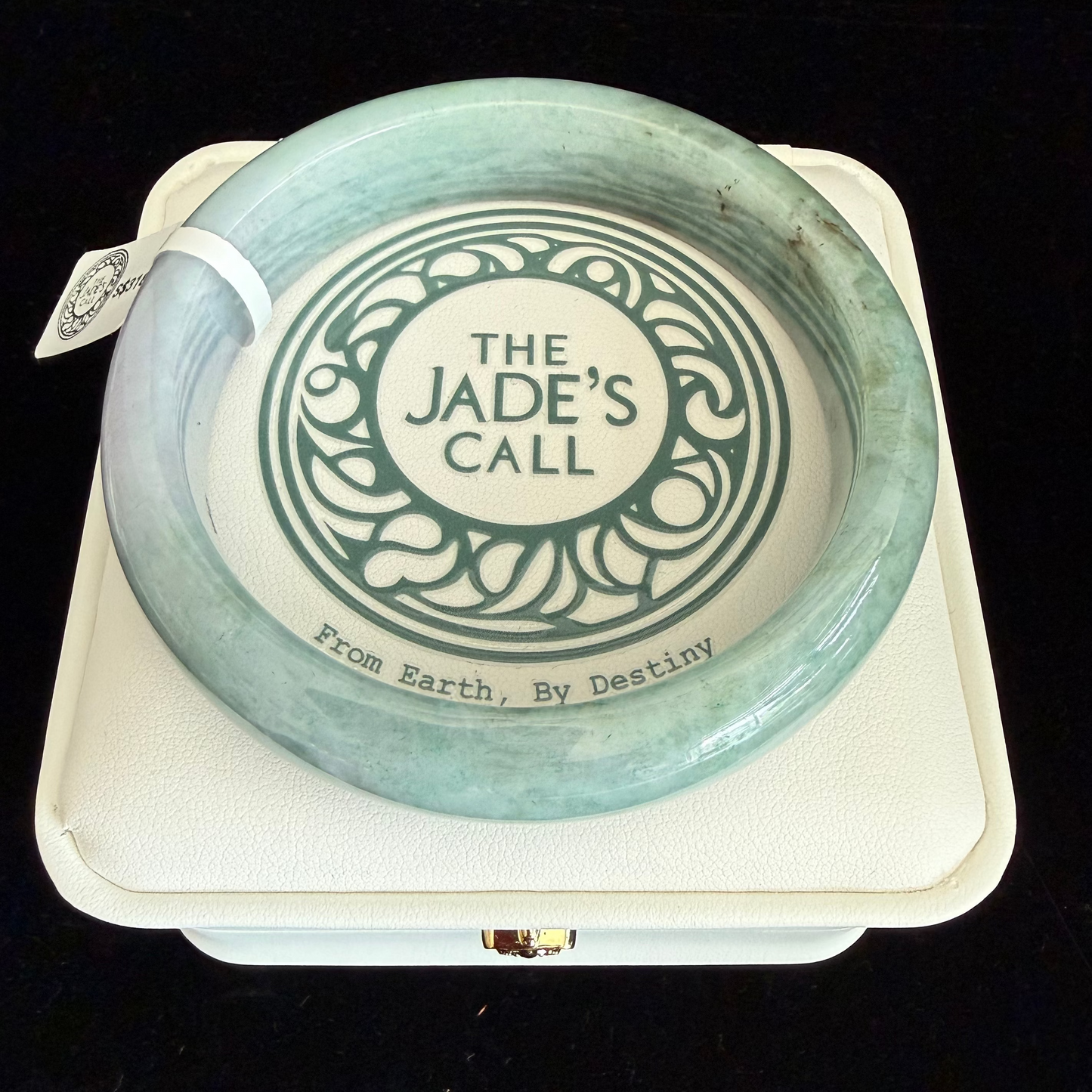 446. Green with lavender Jade bangle