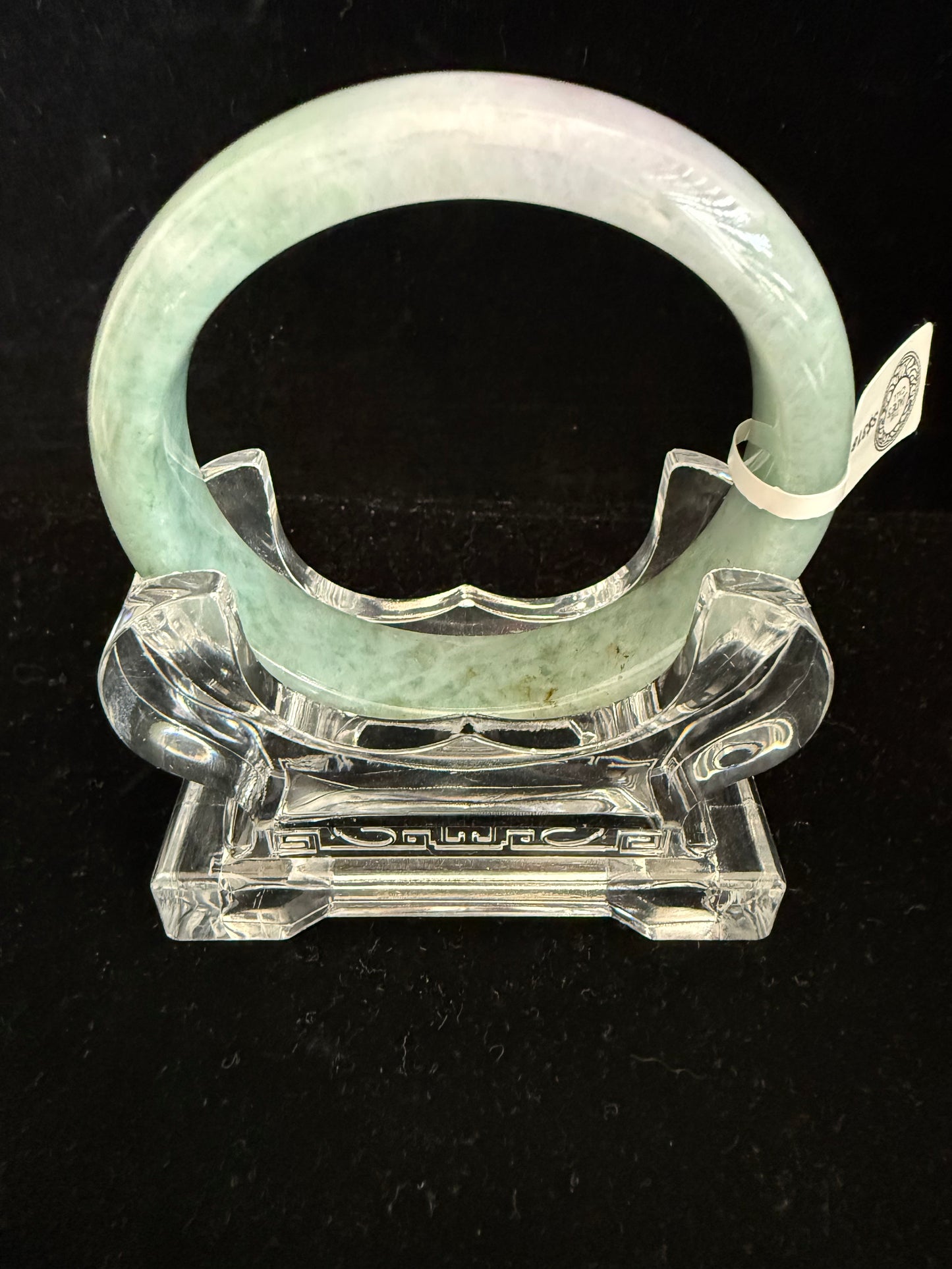 446. Green with lavender Jade bangle