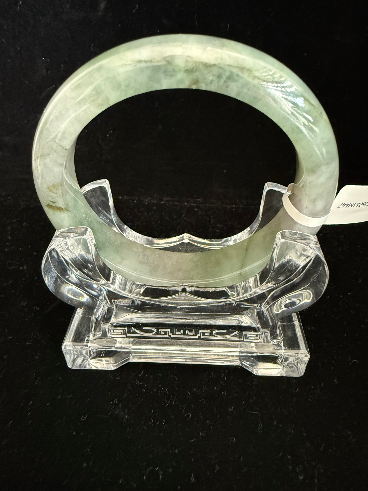 447. Green watery Jade Bangle