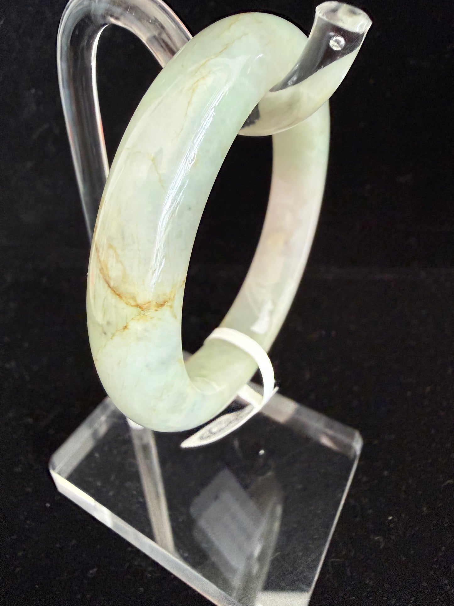 448. Khaki green Jade Bangle
