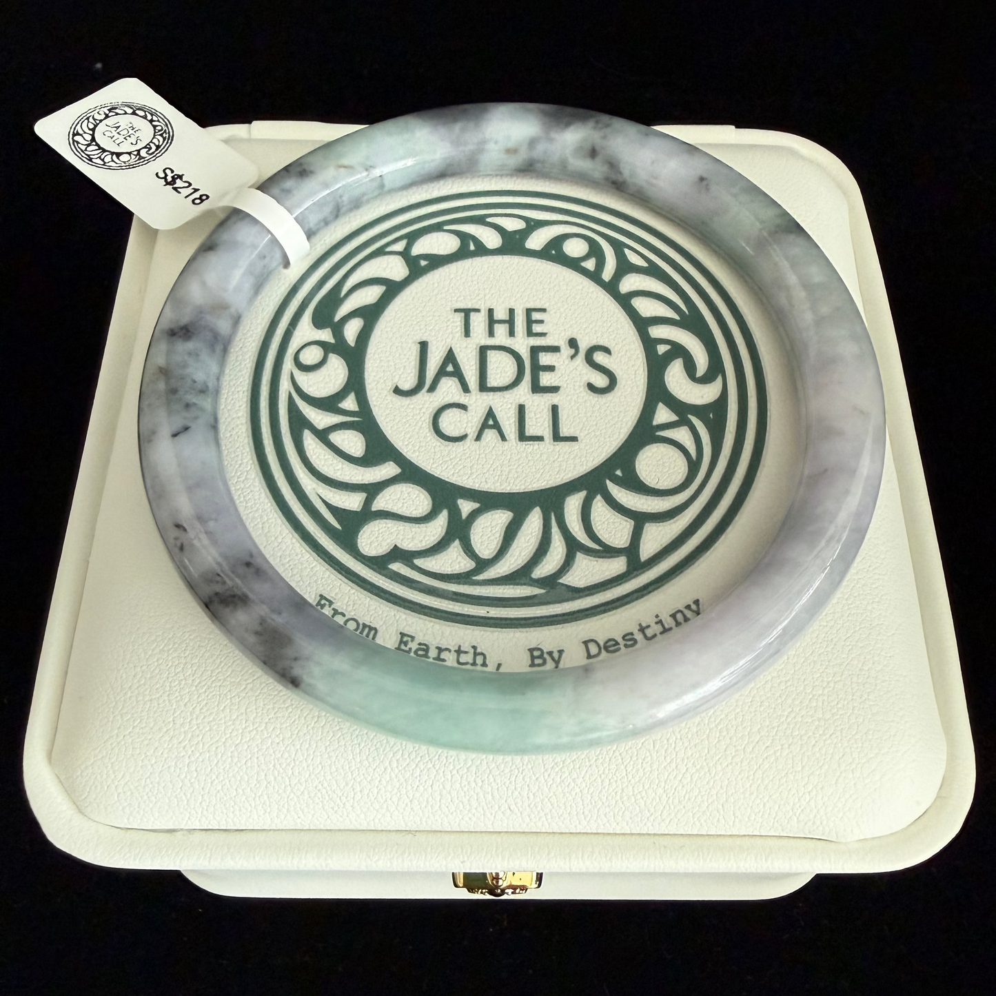 523. Grey mix thin jade bangle