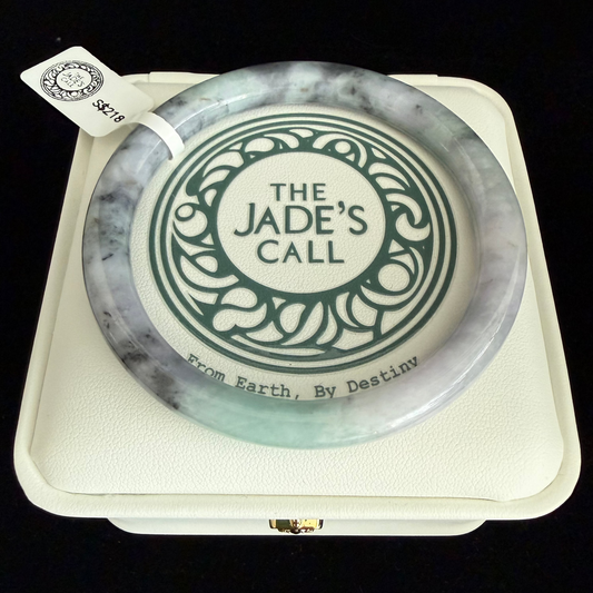 523. Grey mix thin jade bangle