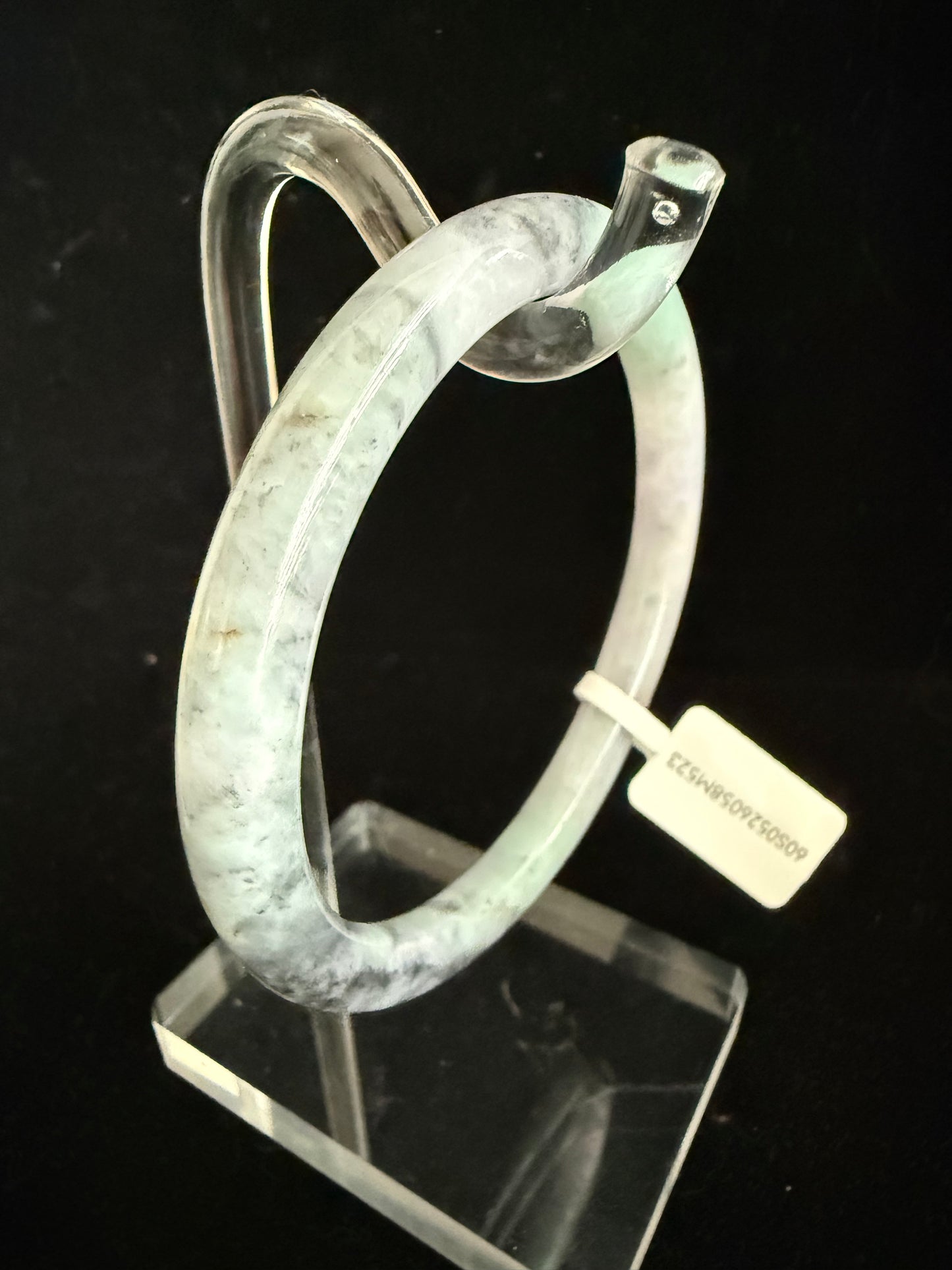 523. Grey mix thin jade bangle