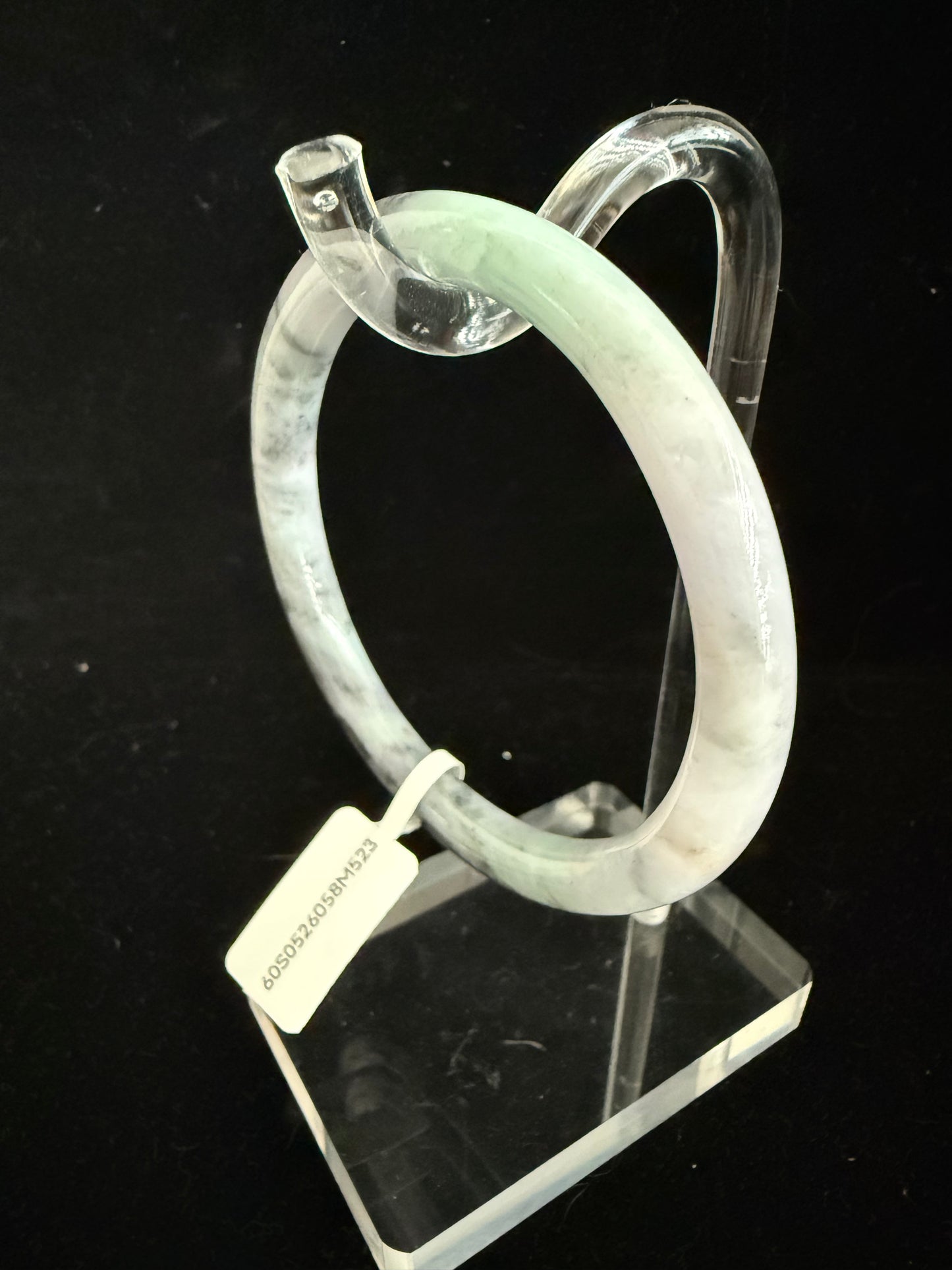 523. Grey mix thin jade bangle