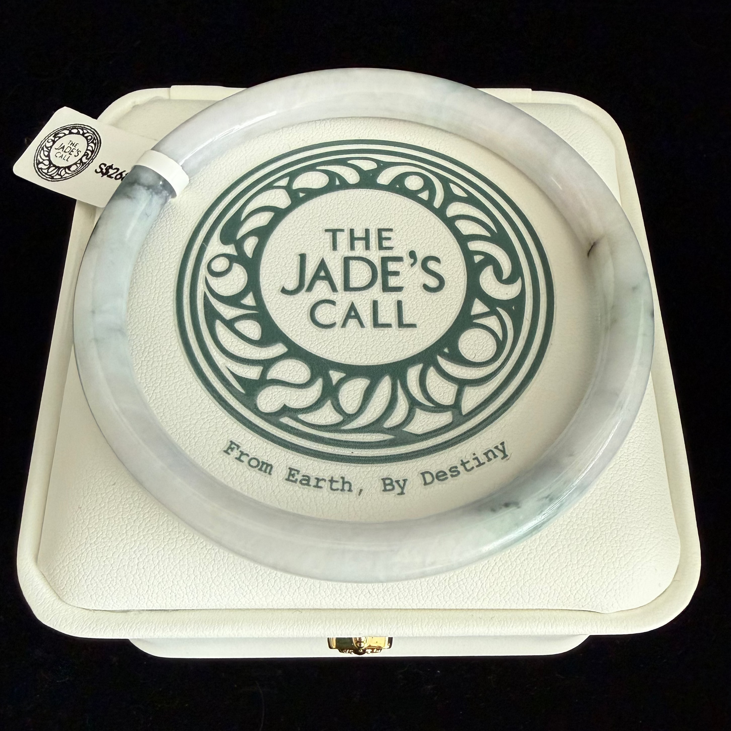 528. Thin white jade bangle