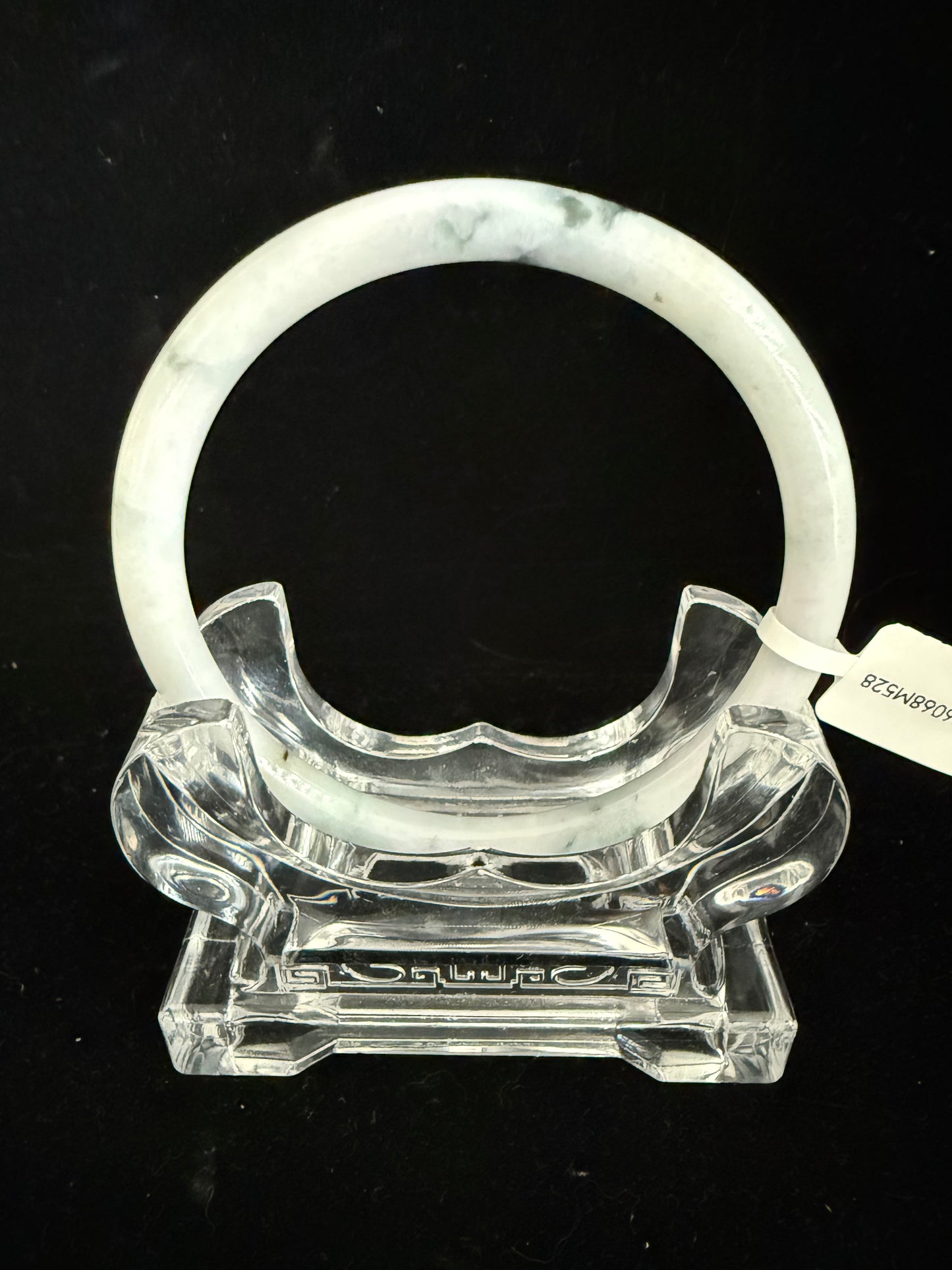 528. Thin white jade bangle