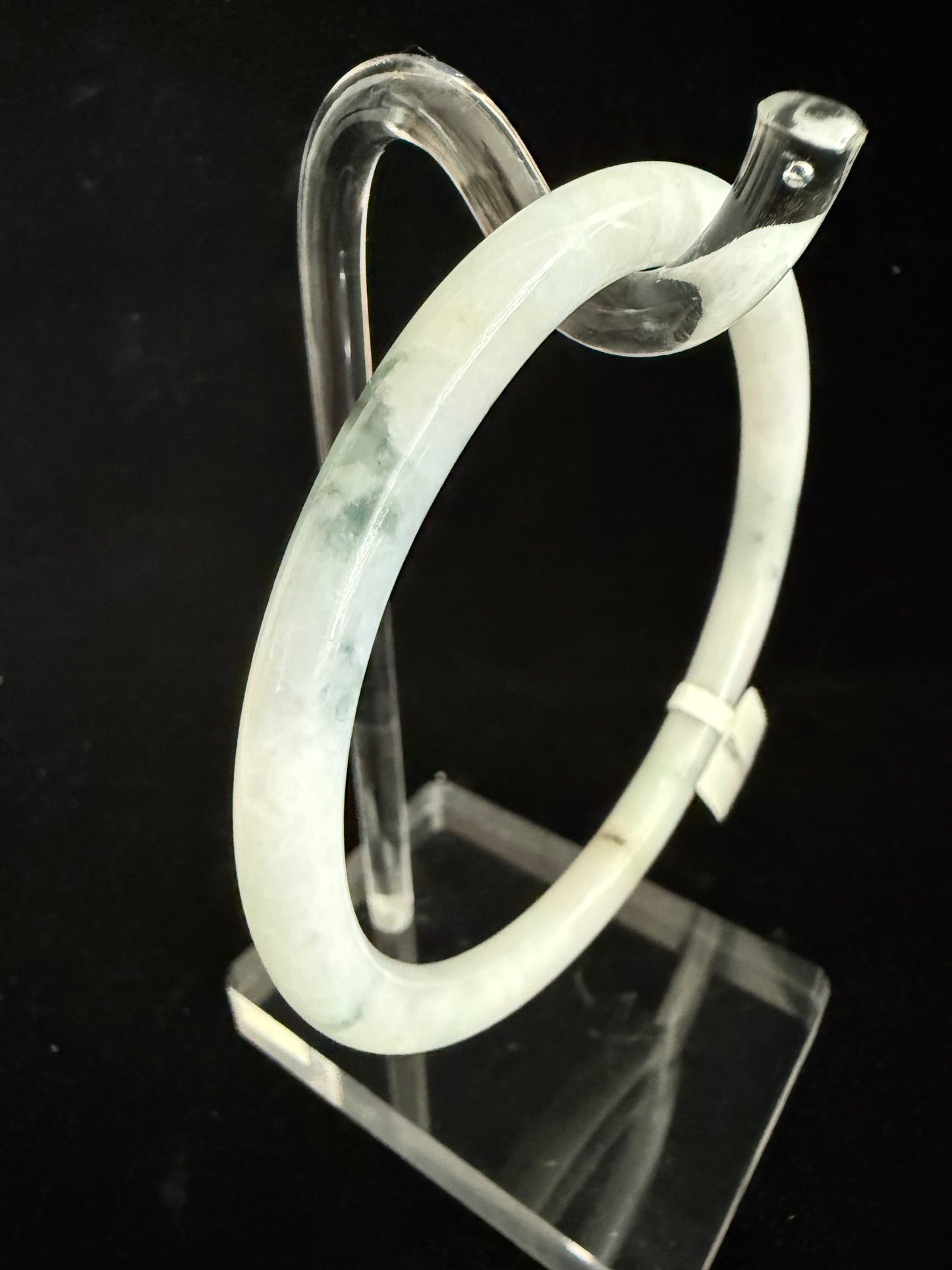 528. Thin white jade bangle
