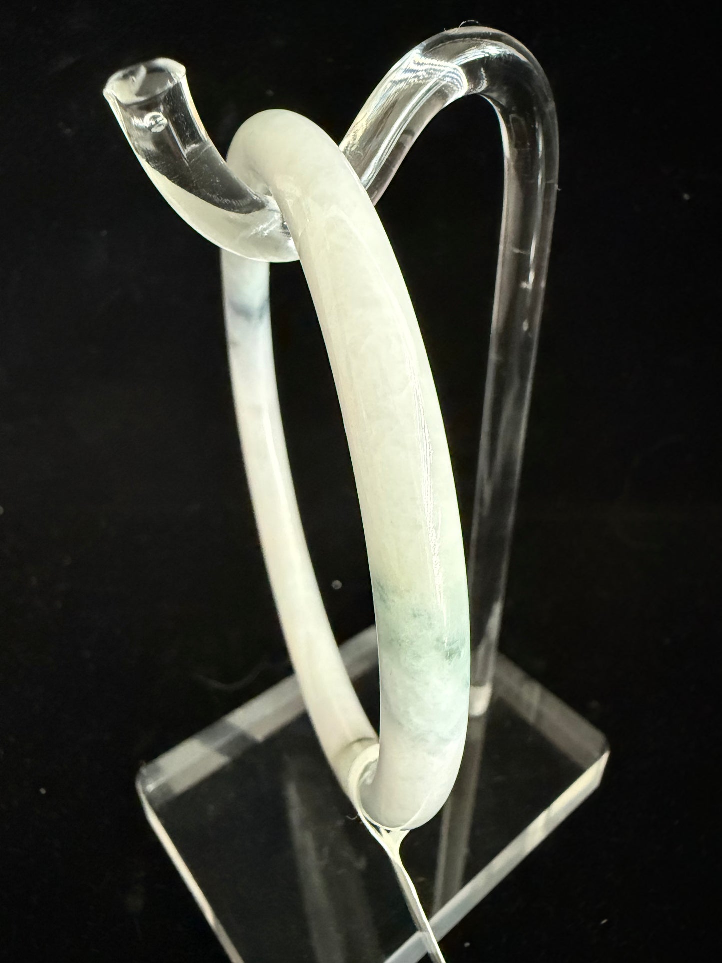 528. Thin white jade bangle