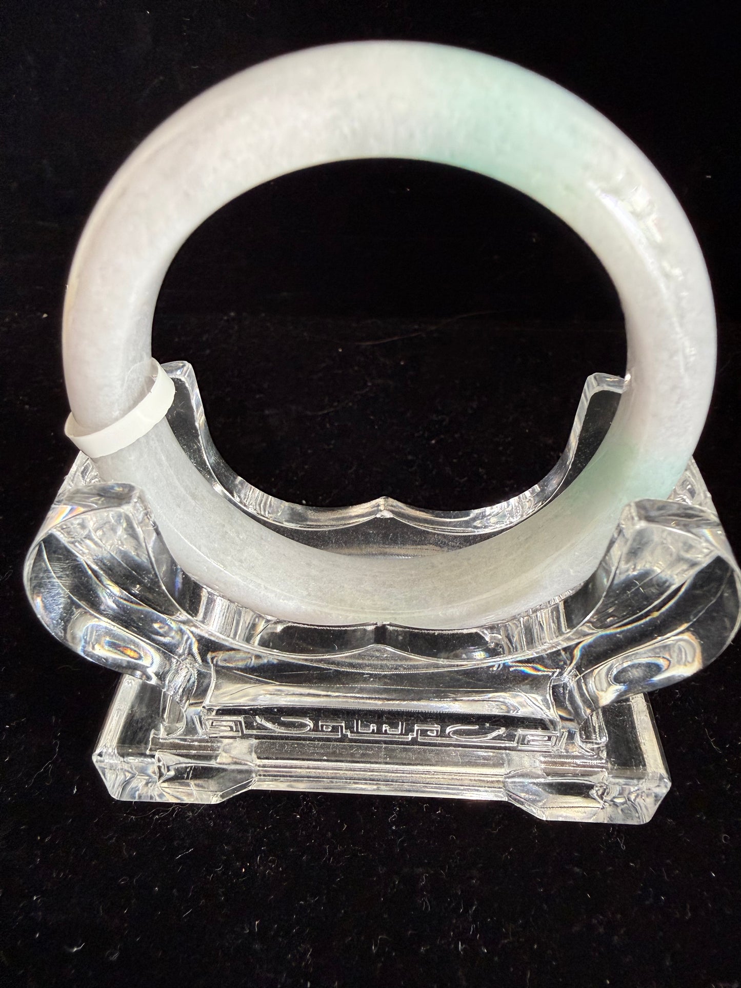 401. Pale lavender with green touch jade bangle