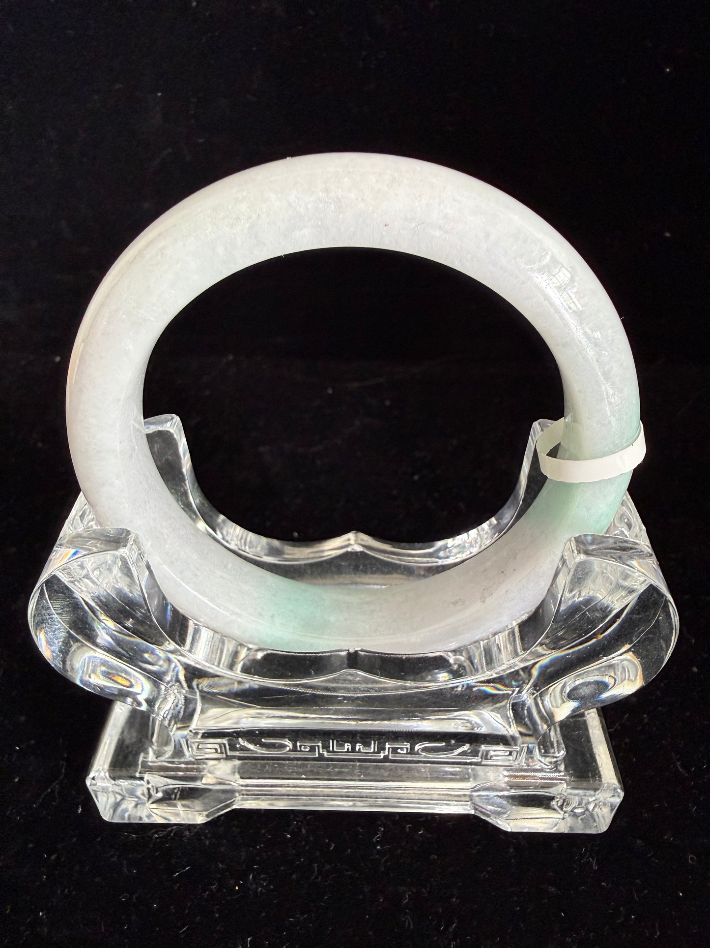 401. Pale lavender with green touch jade bangle