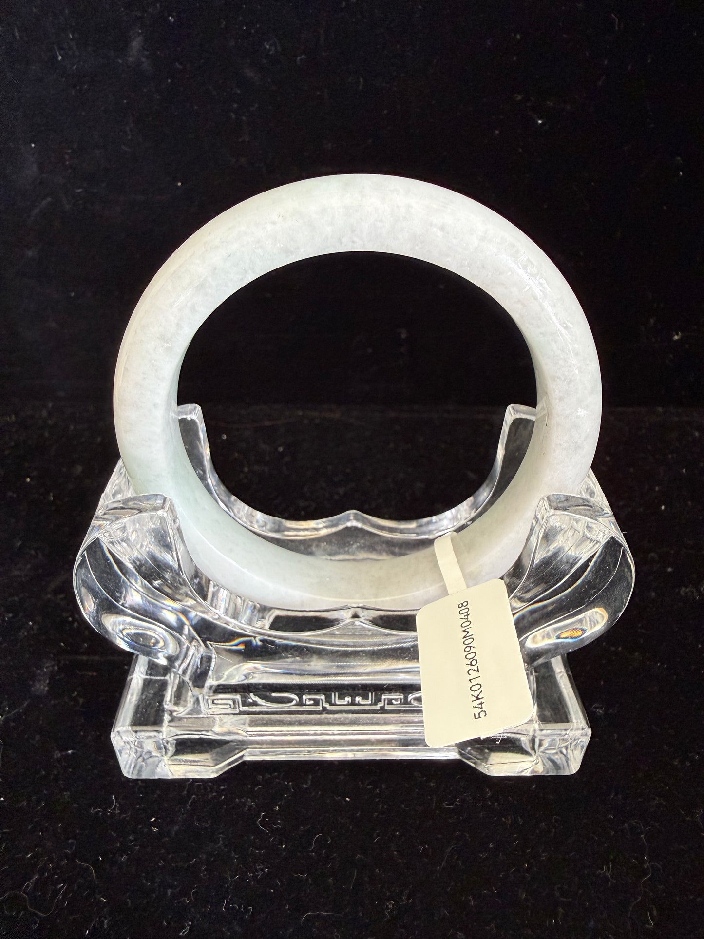 408. Light grey jade bangle