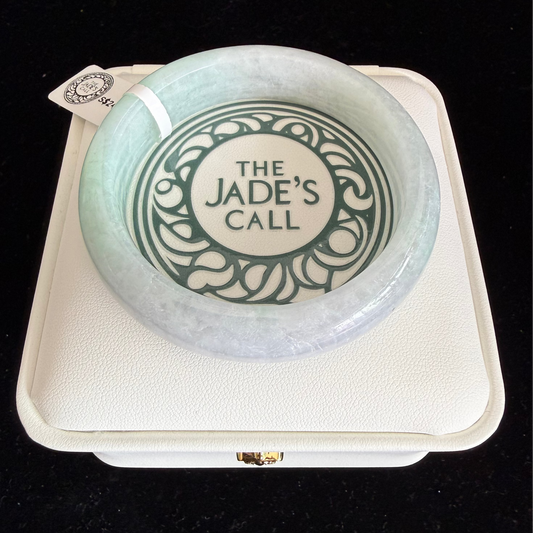 411. Light green with lavender jade bangle