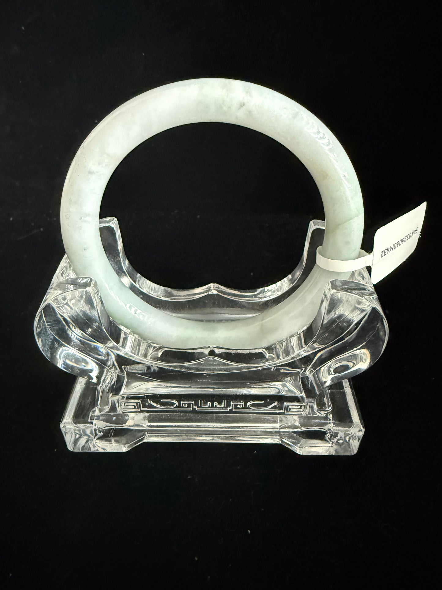 432. Pale white base jade bangle