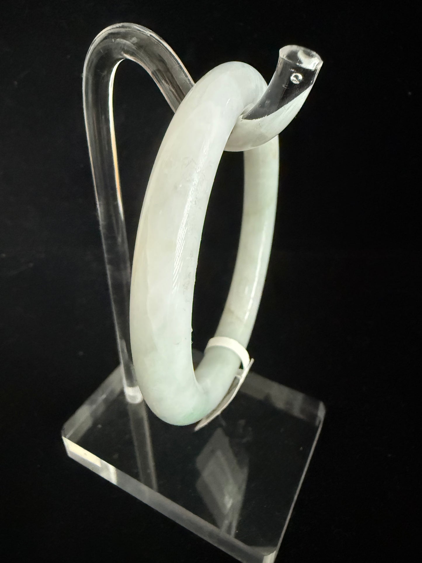 432. Pale white base jade bangle
