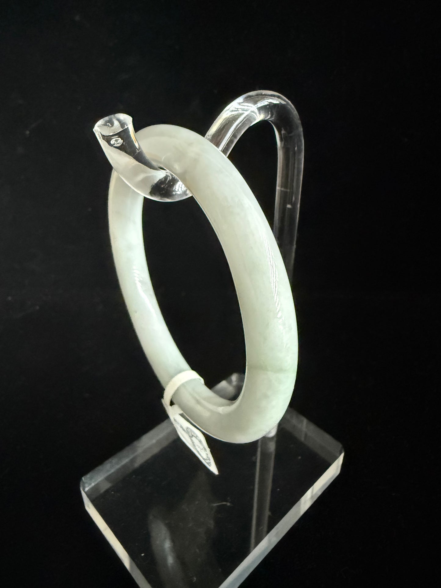432. Pale white base jade bangle