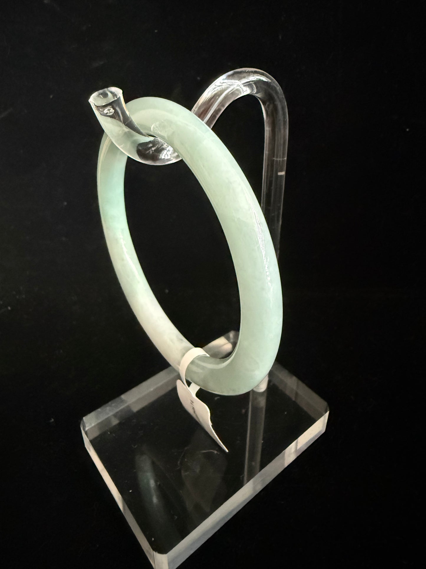 414.  Thin mint-green jade bangle