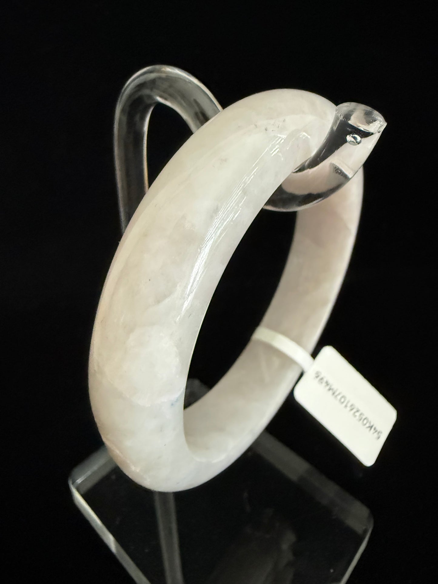496. Misty blush yam colored jade bangle