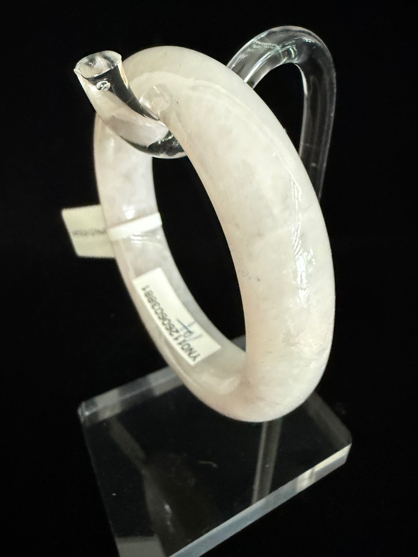 496. Misty blush yam colored jade bangle