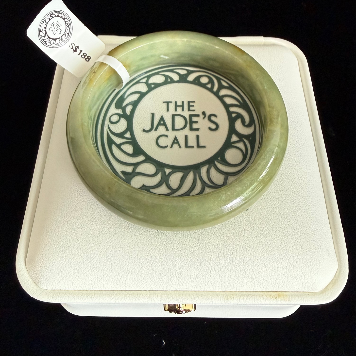 478. Honey-kissed pale green jade bangle