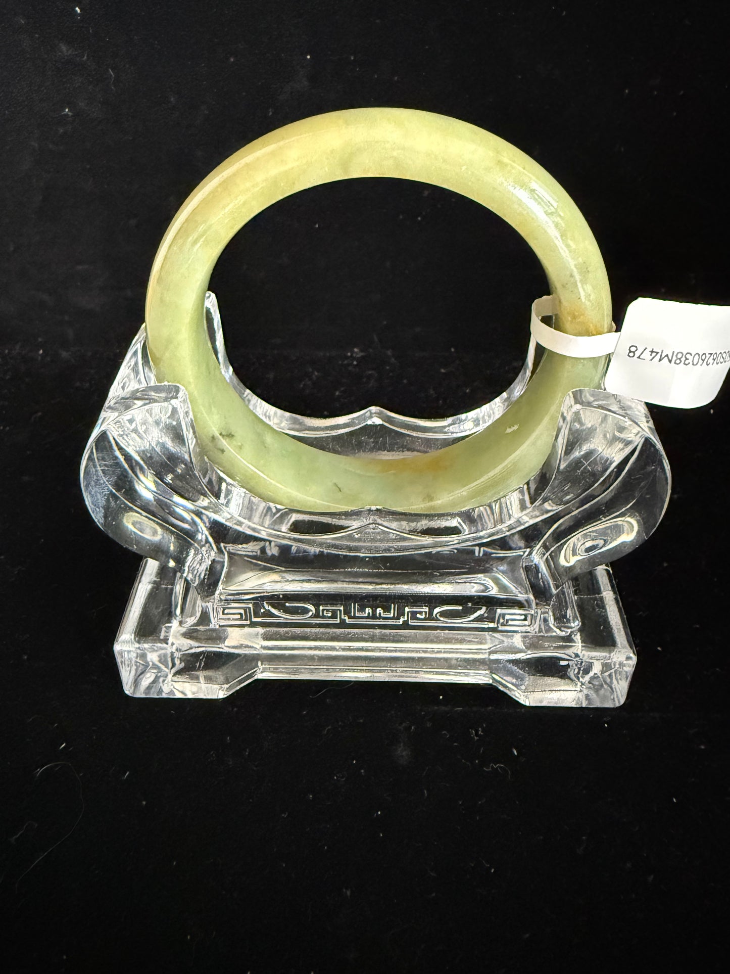 478. Honey-kissed pale green jade bangle