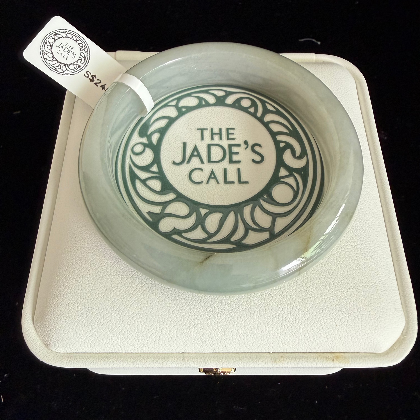 465. Soft grey-green jade bangle