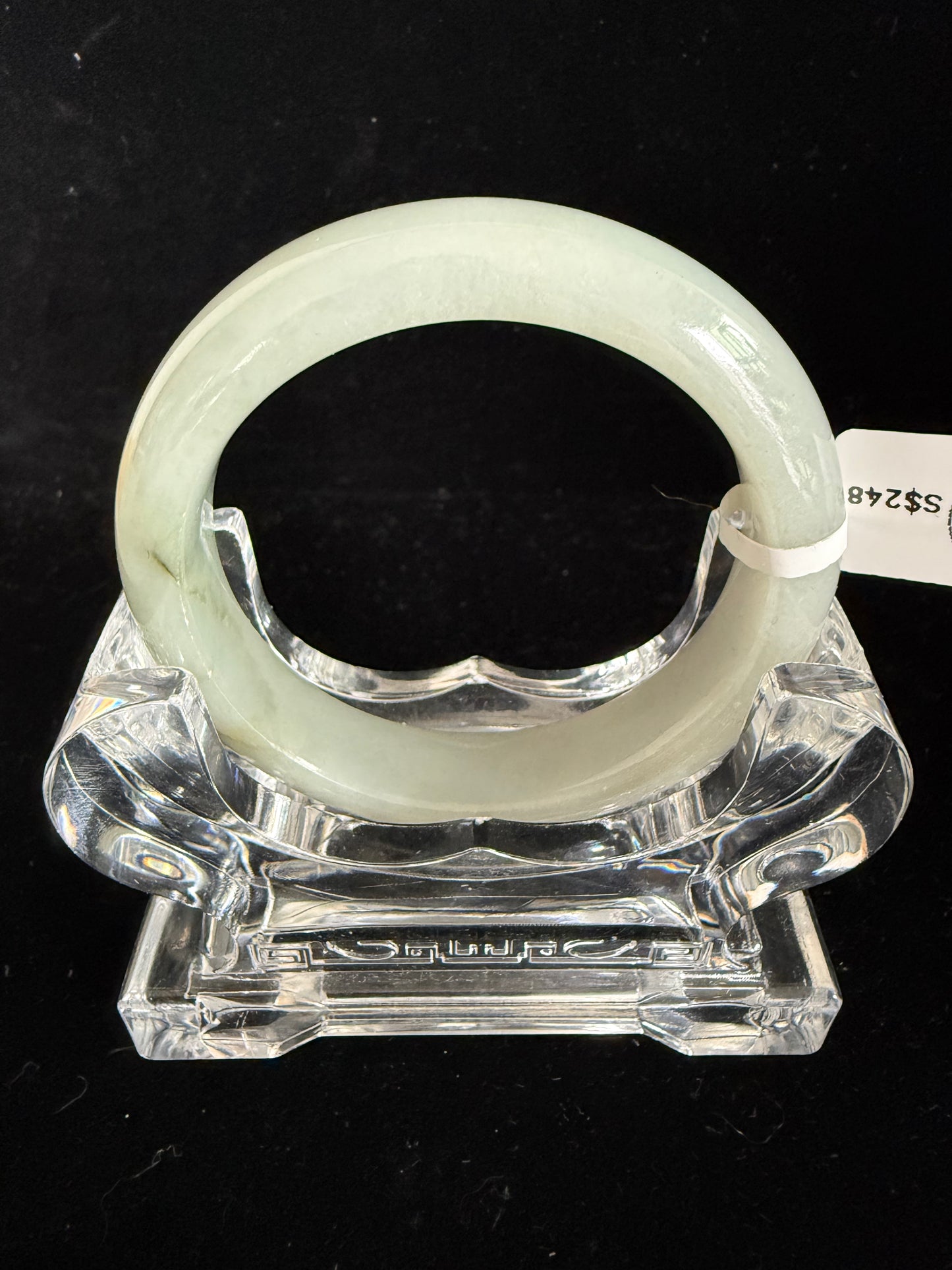465. Soft grey-green jade bangle