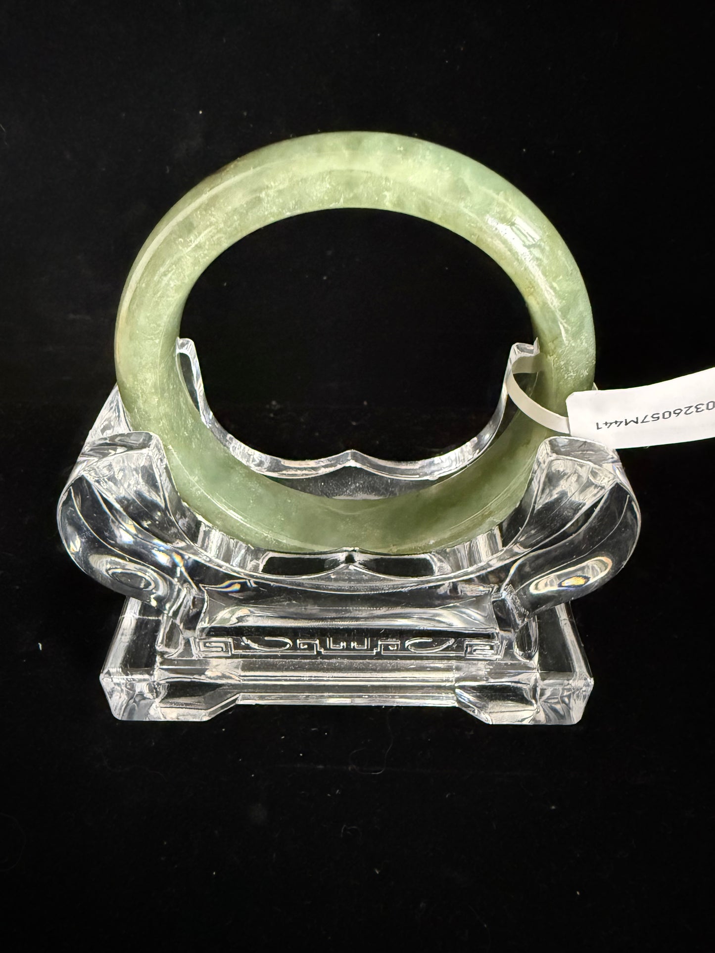 441. Olive moss green jade bangle