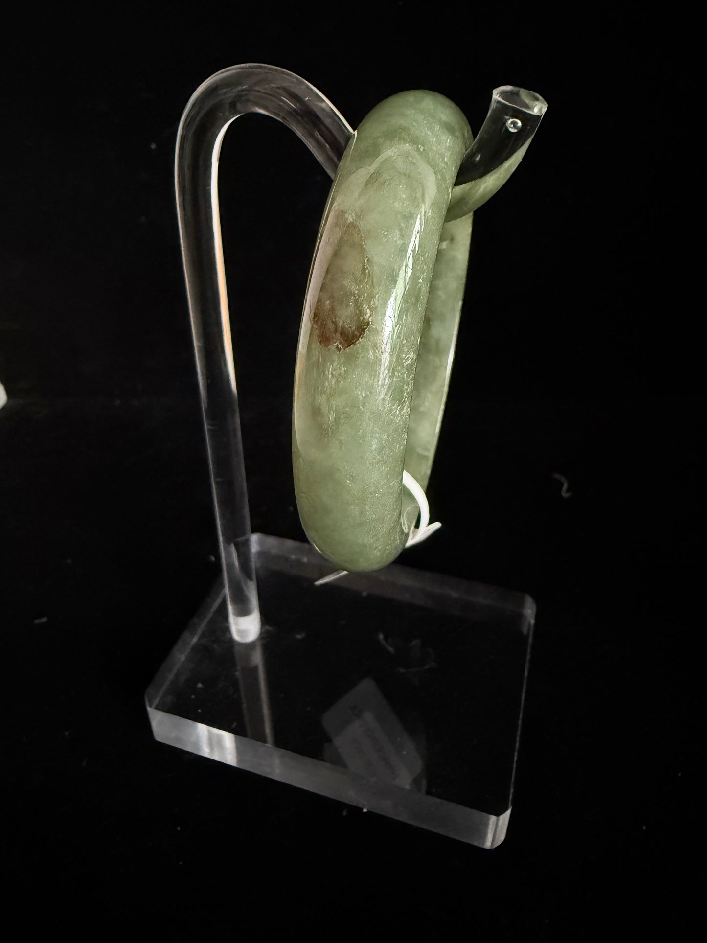 441. Olive moss green jade bangle