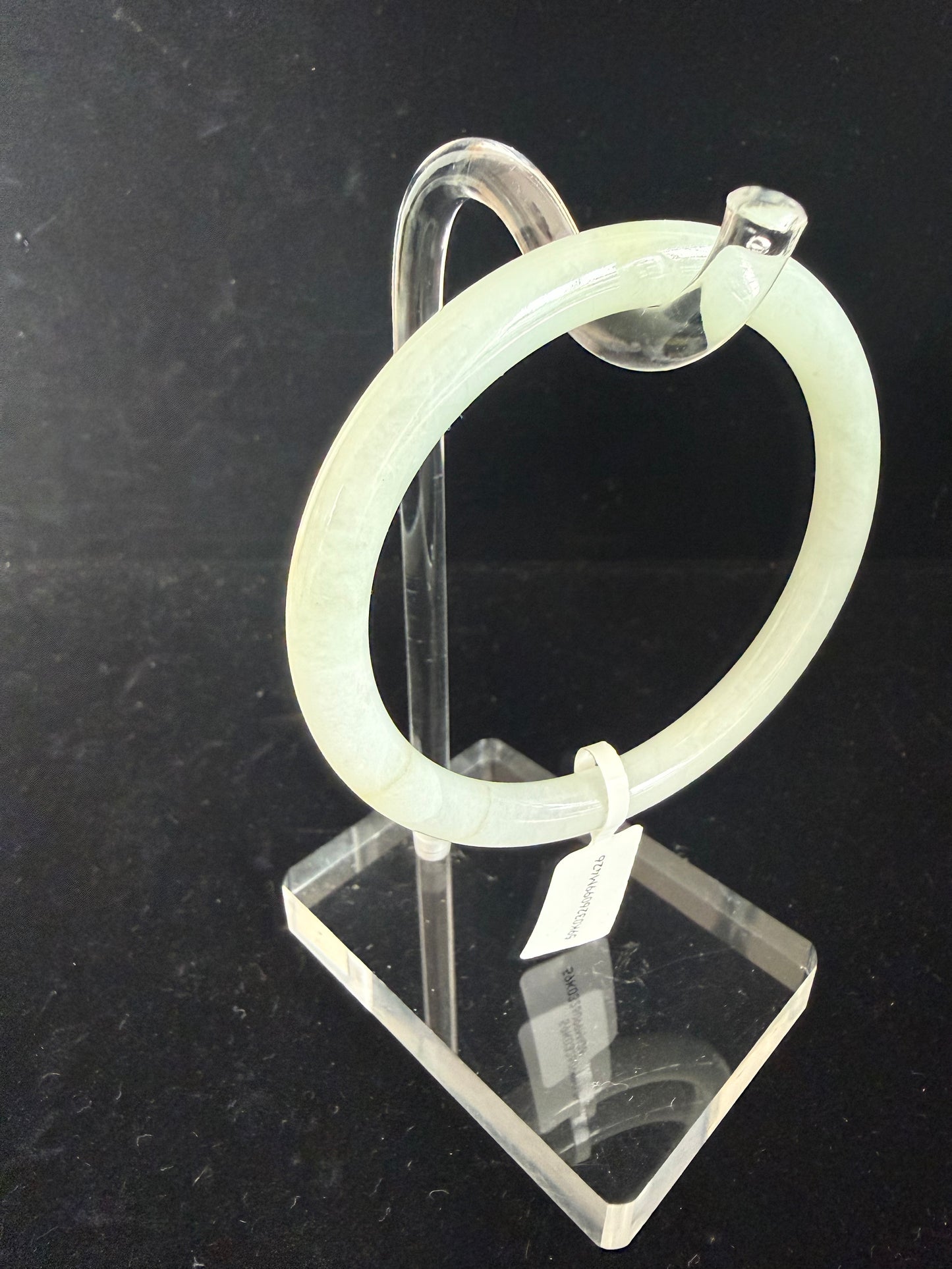 426. Pale celadon green thin jade bangle