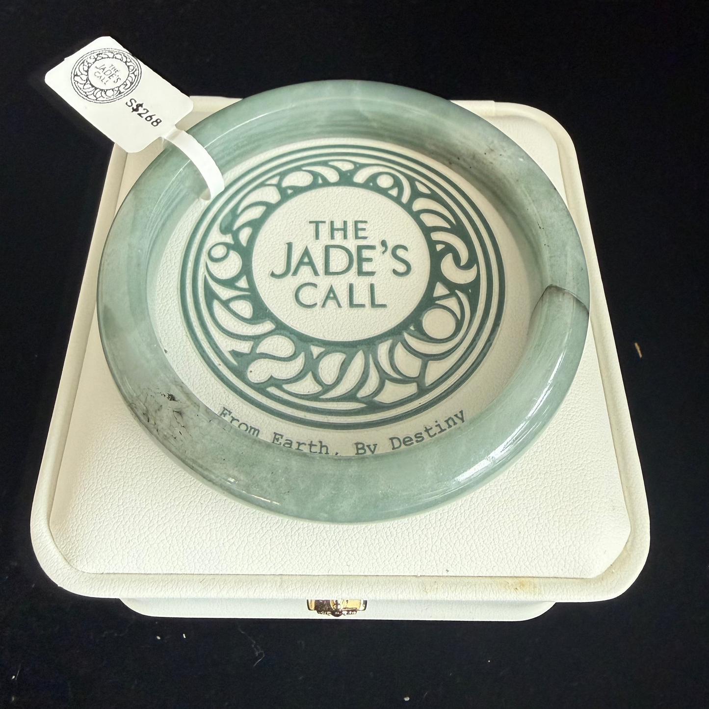 419. Sage green jade bangle
