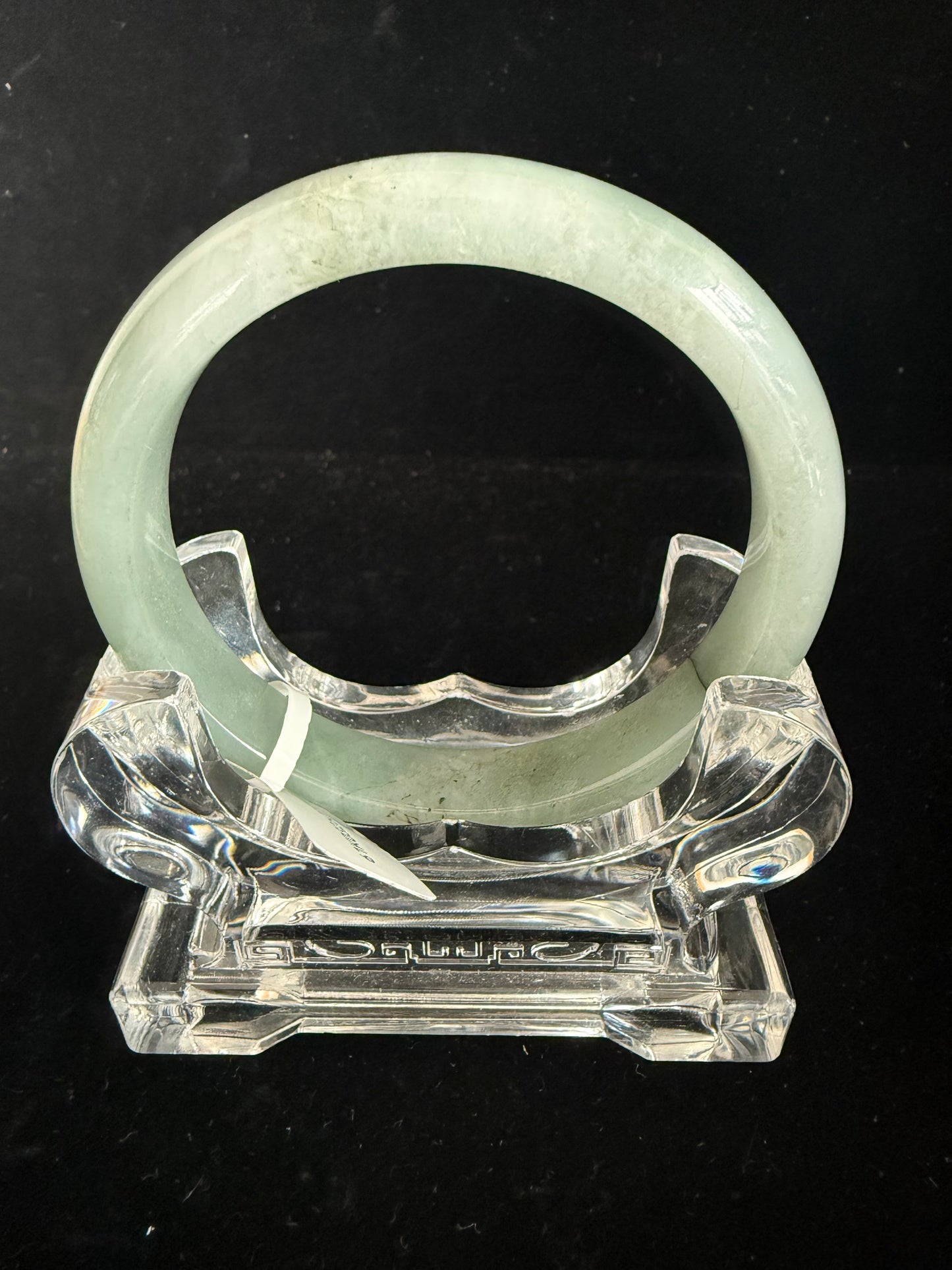 419. Sage green jade bangle