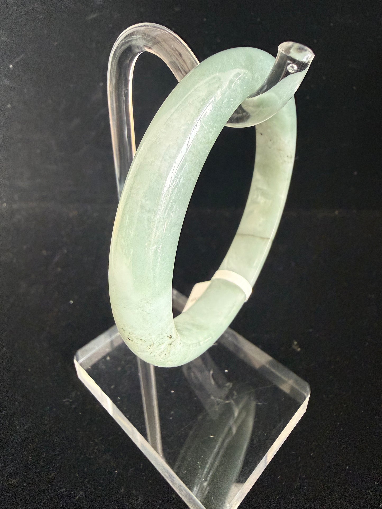 419. Sage green jade bangle