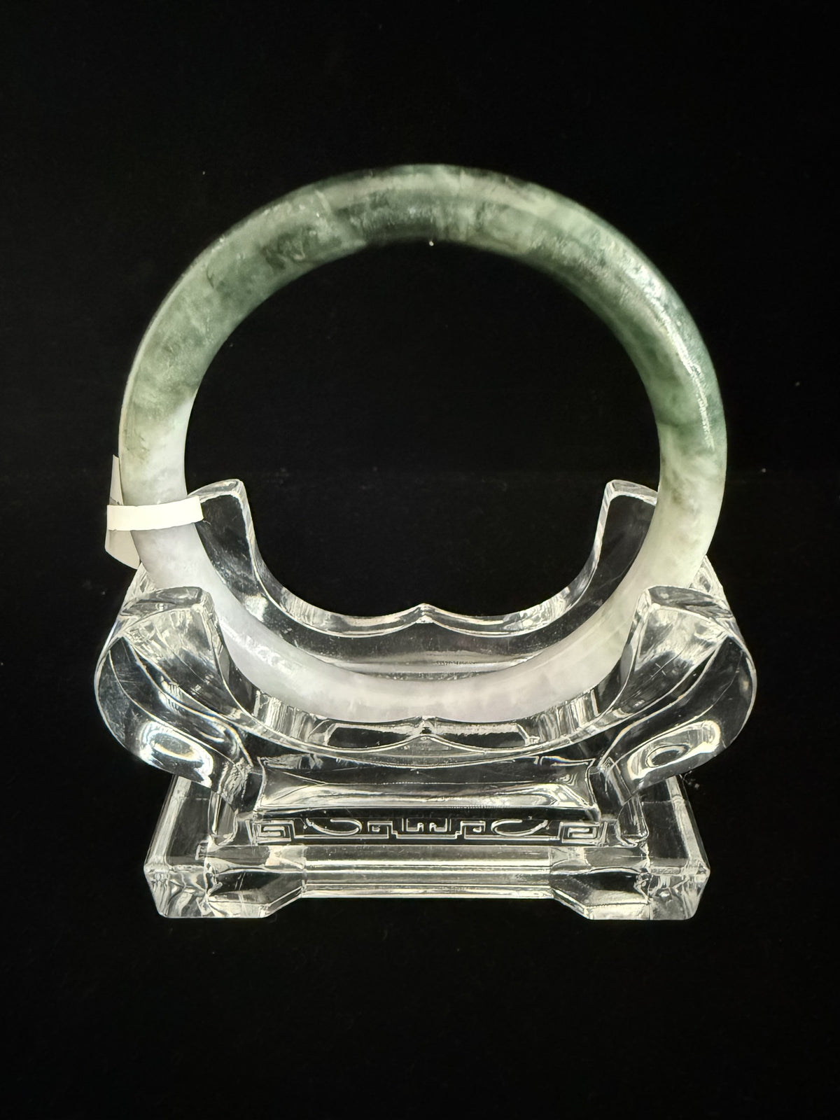 477. Lavender and deep green thin jade bangle