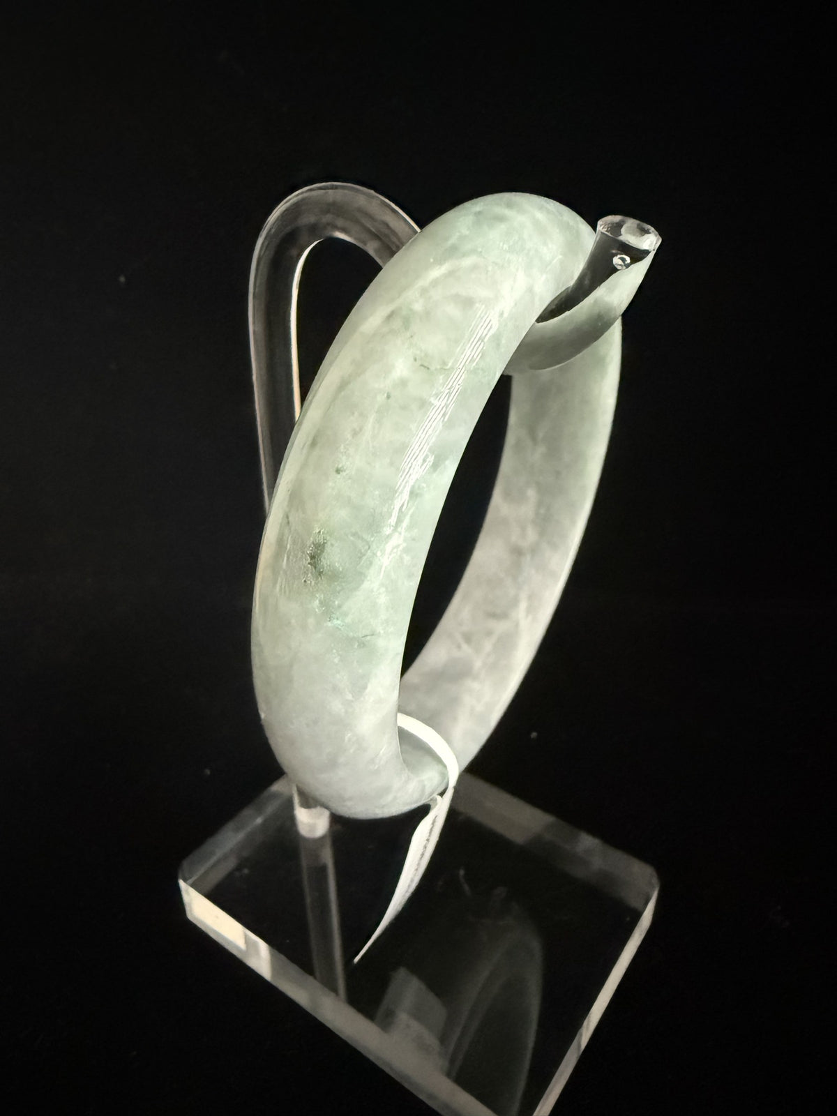 488. Pale mint green chunky jade bangle