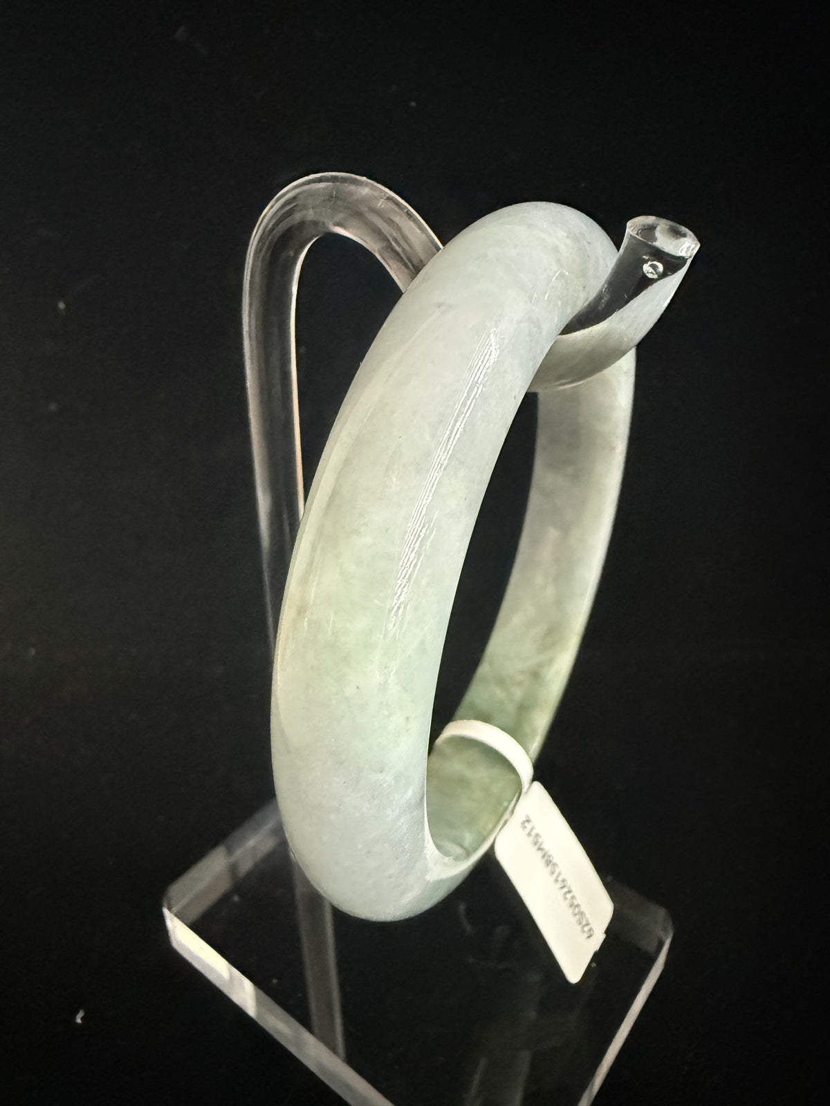512. Pale mint grey chunky jade bangle