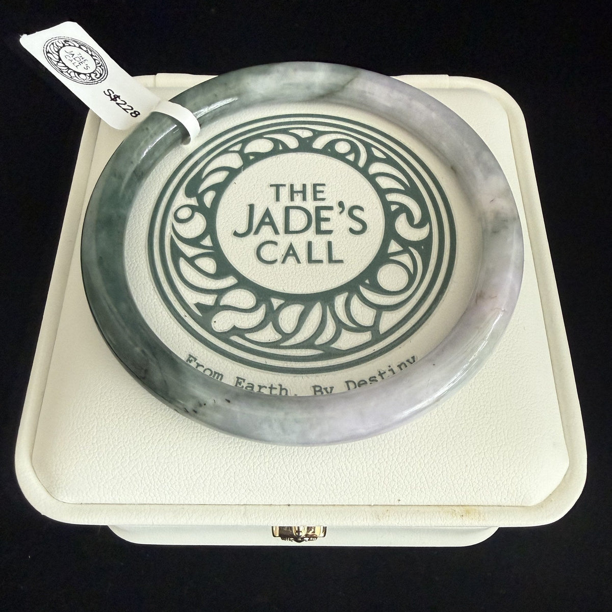 517. Lavender and fresh green two-tone thin jade bangle