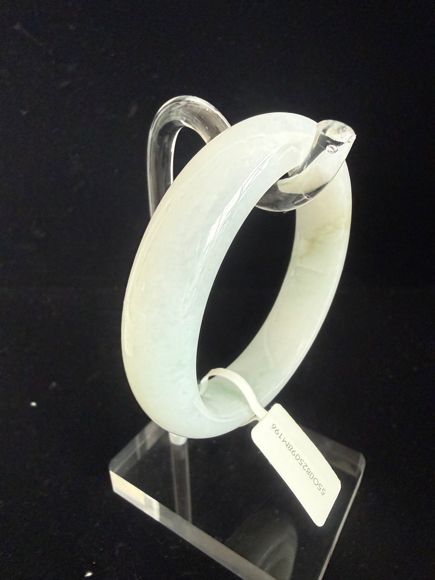 196.  Light green base Jade bangle