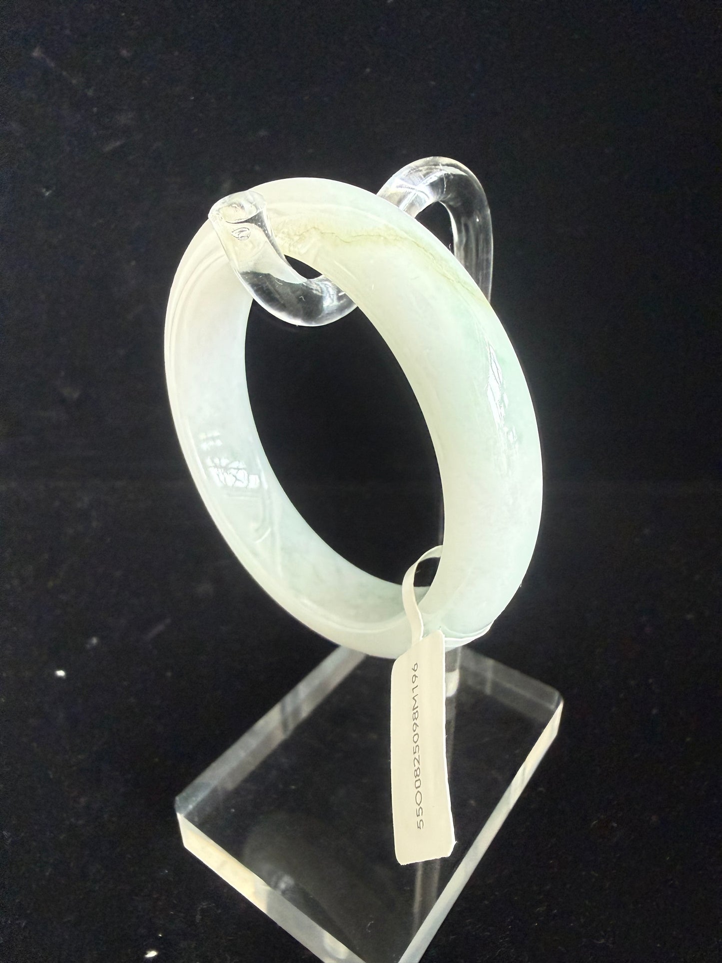 196.  Light green base Jade bangle