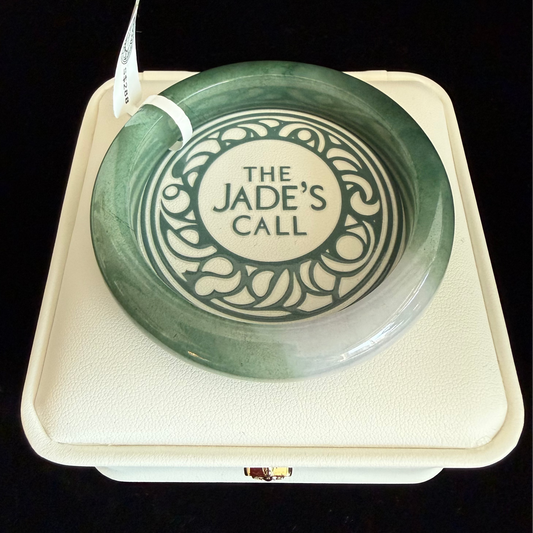 394. Lake Green & White Jadeite Bangle