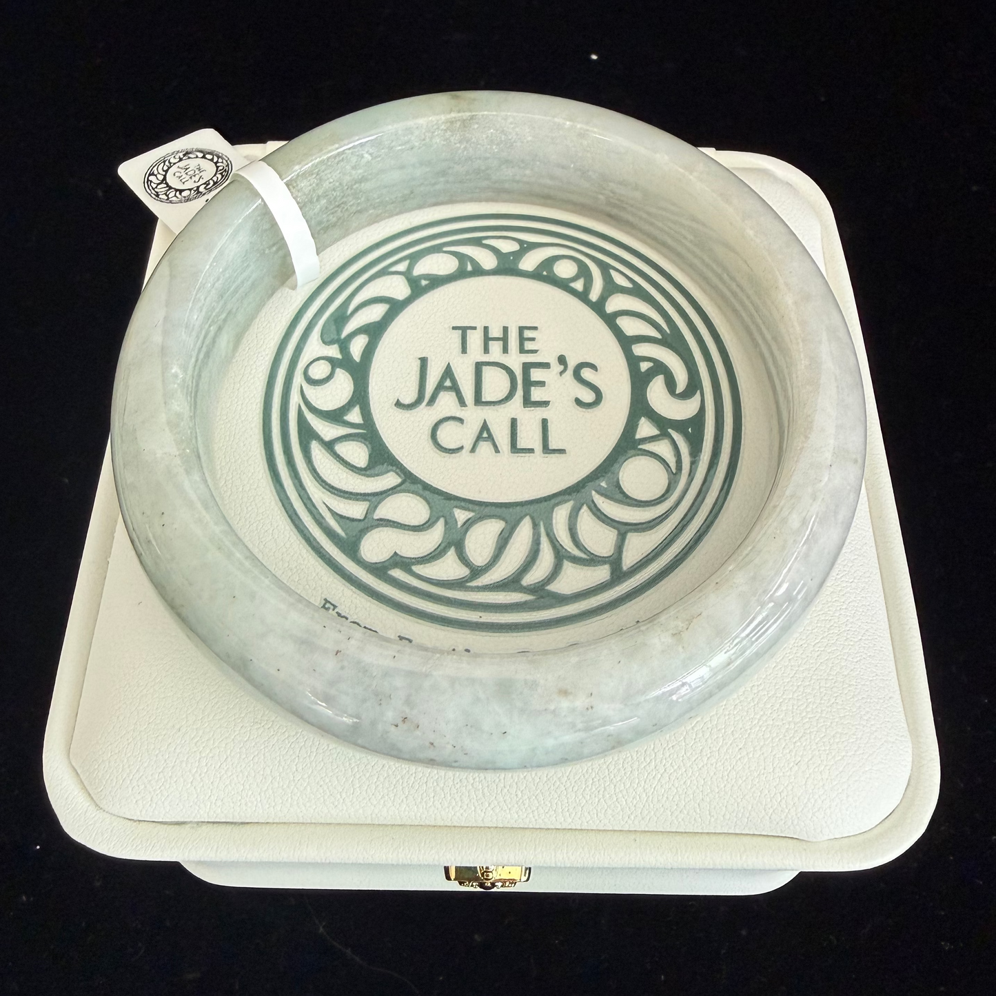 471. White Jade Bangle with Russet Skin