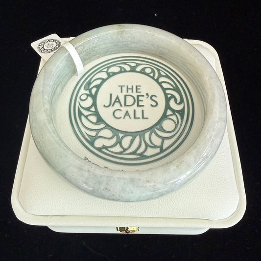 471. White Jade Bangle with Russet Skin