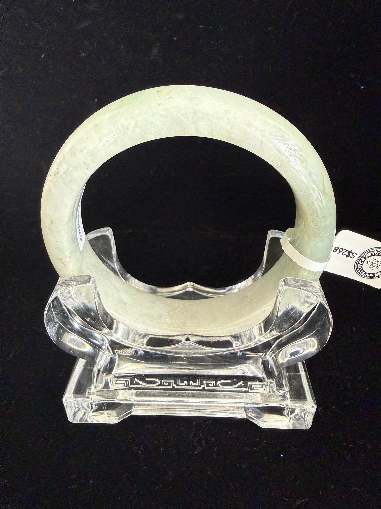 471. White Jade Bangle with Russet Skin