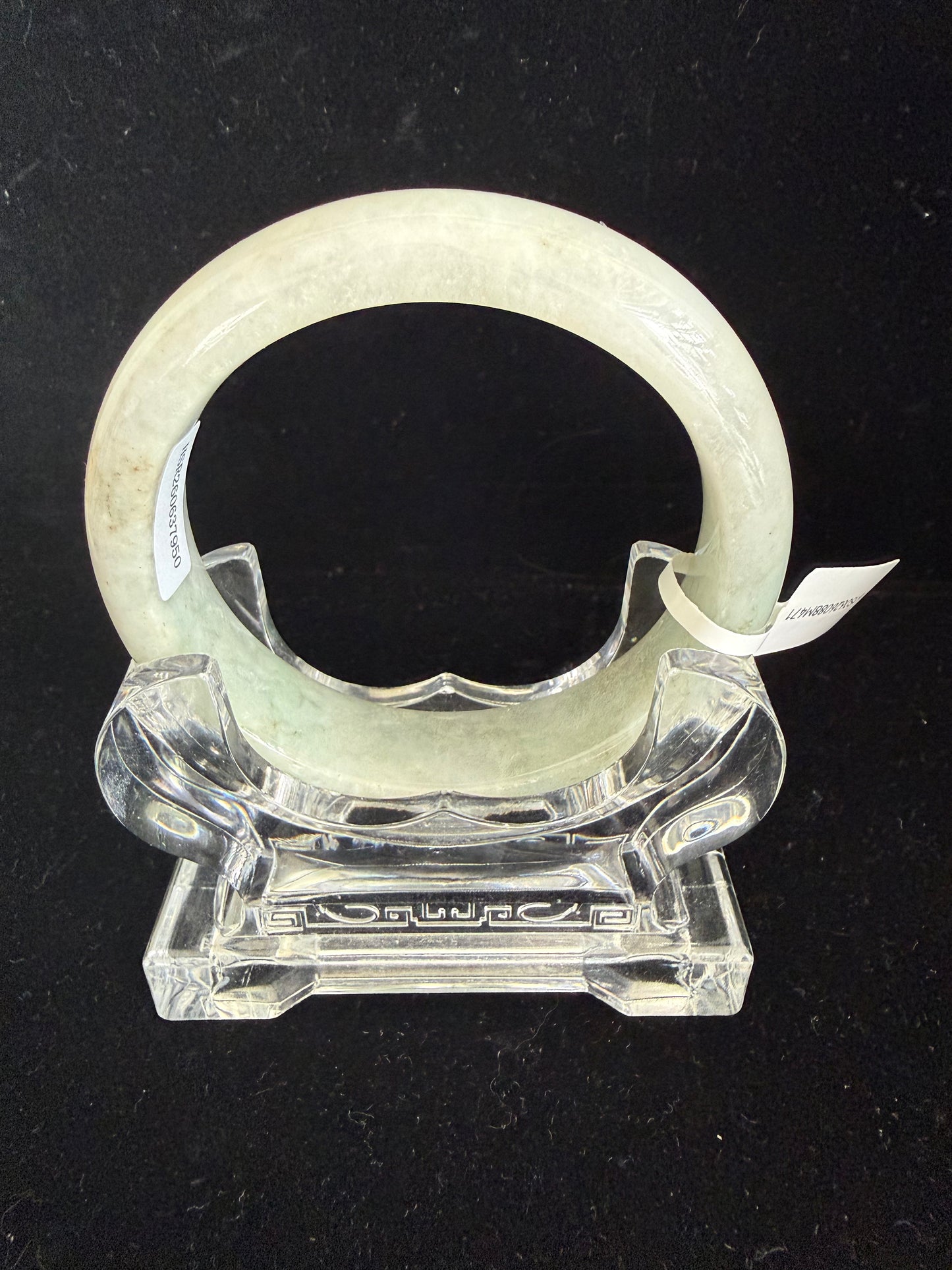 471. White Jade Bangle with Russet Skin