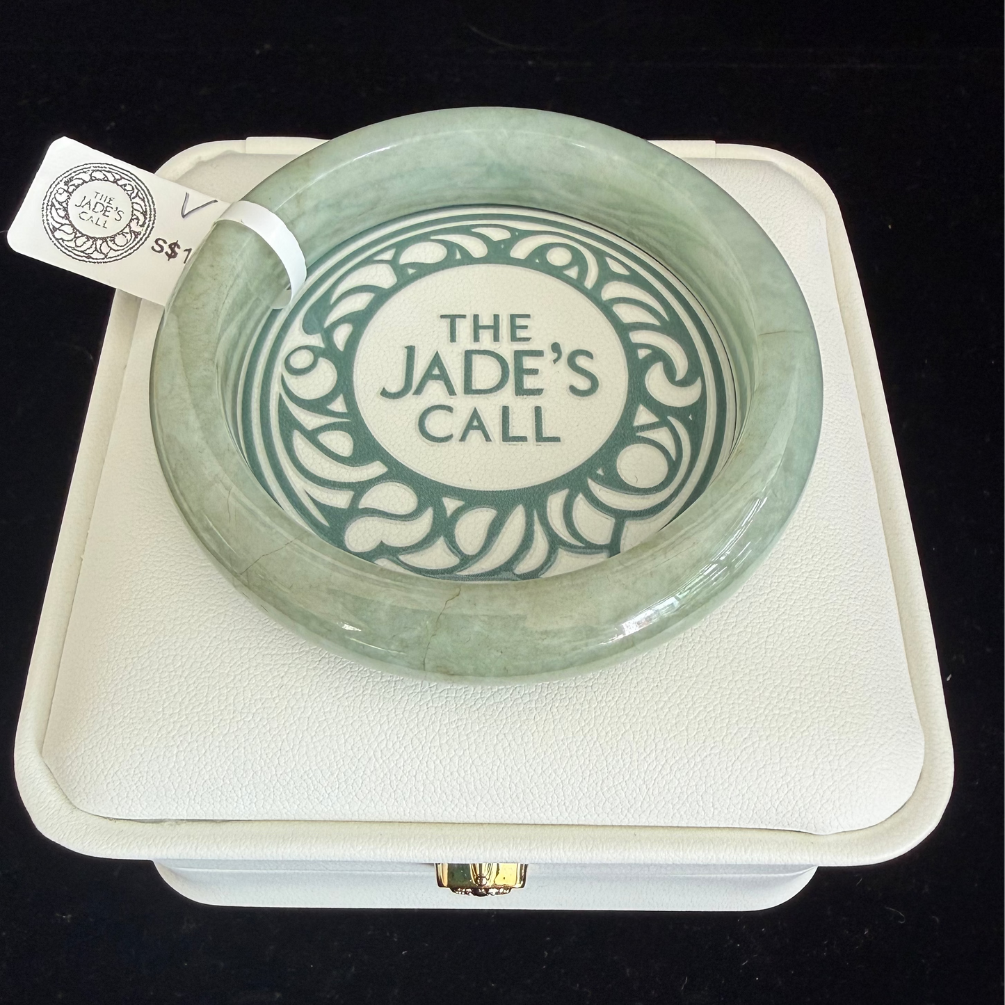 462. Pale Sage Green Jade Bangle