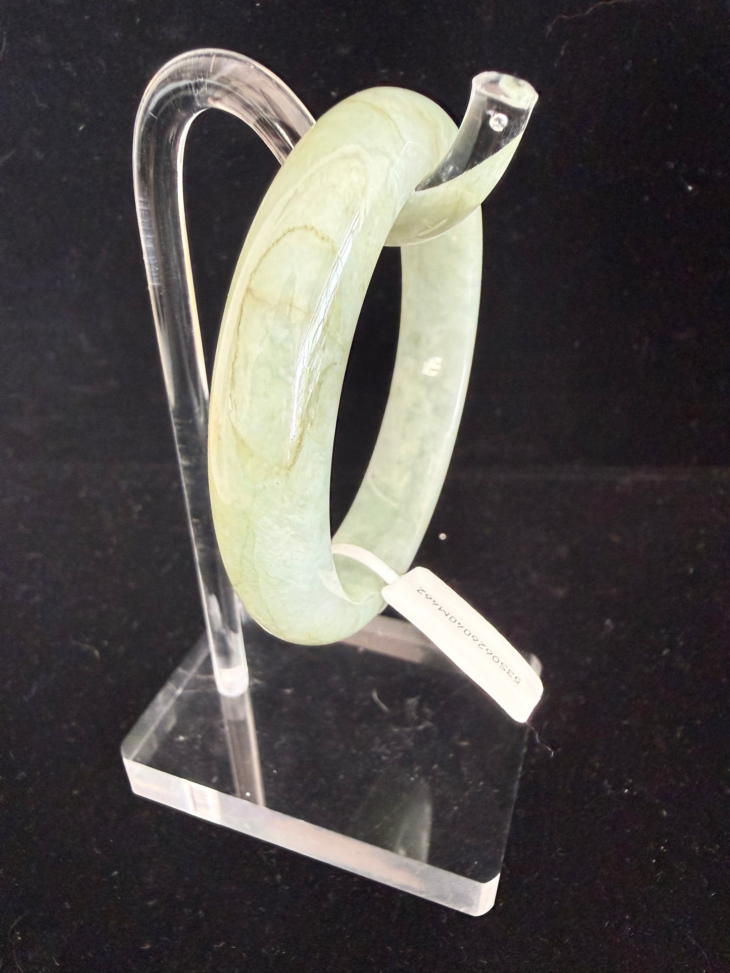 462. Pale Sage Green Jade Bangle