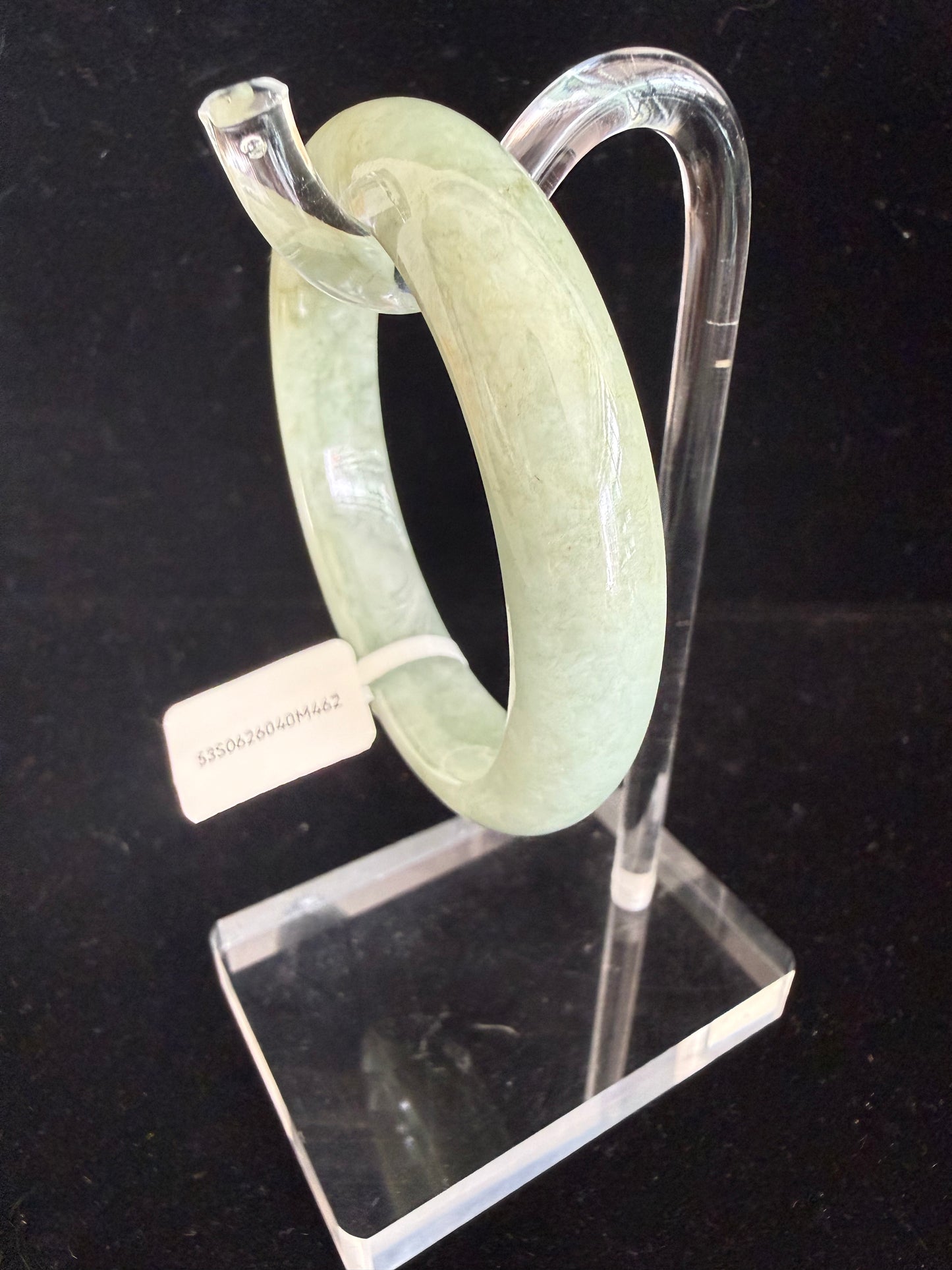 462. Pale Sage Green Jade Bangle
