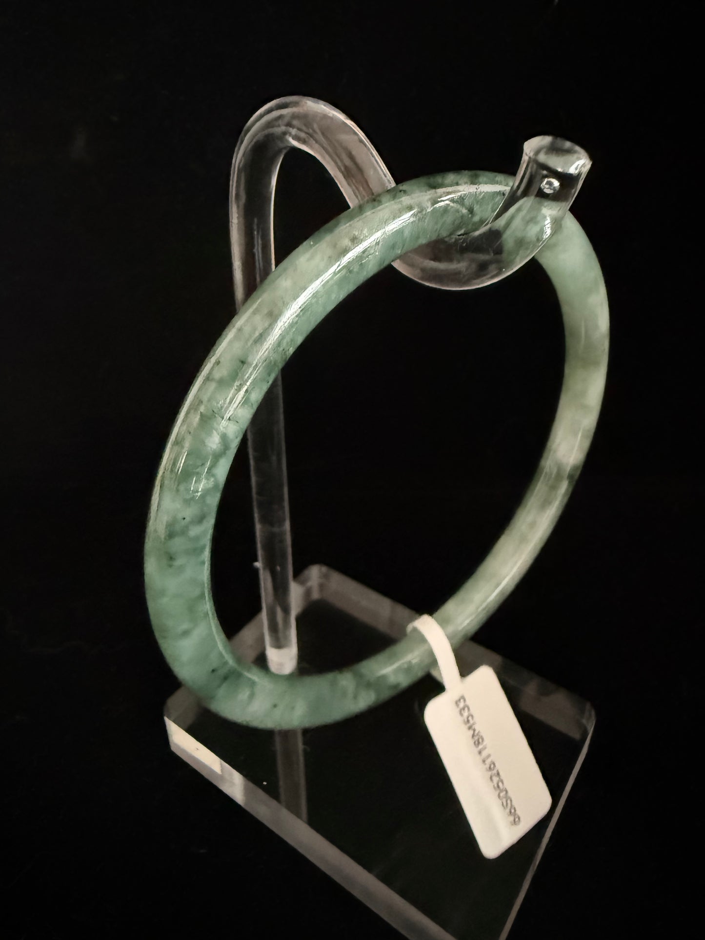 533. Tones of green thin jade bangle