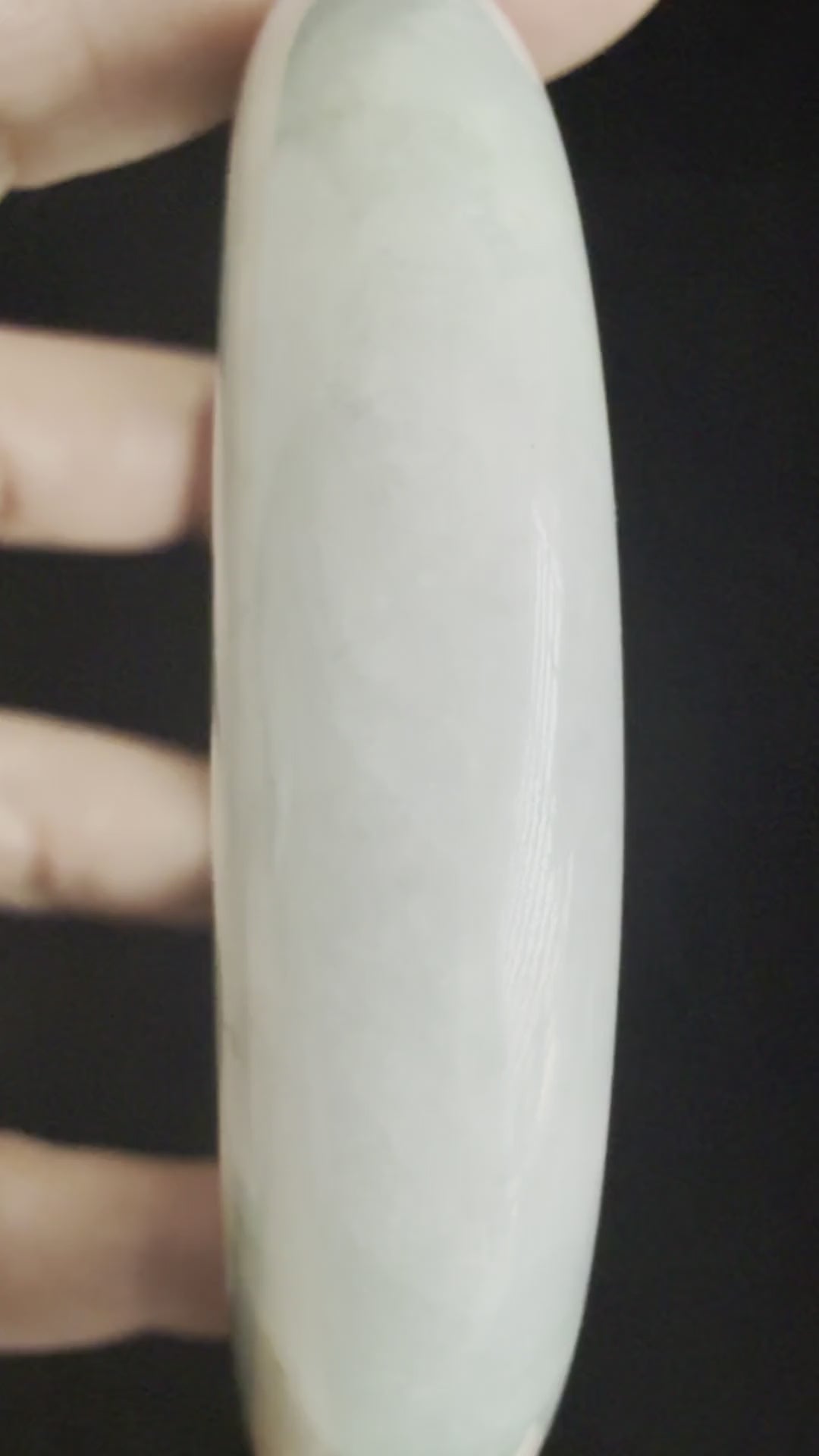 512. Pale mint grey chunky jade bangle video