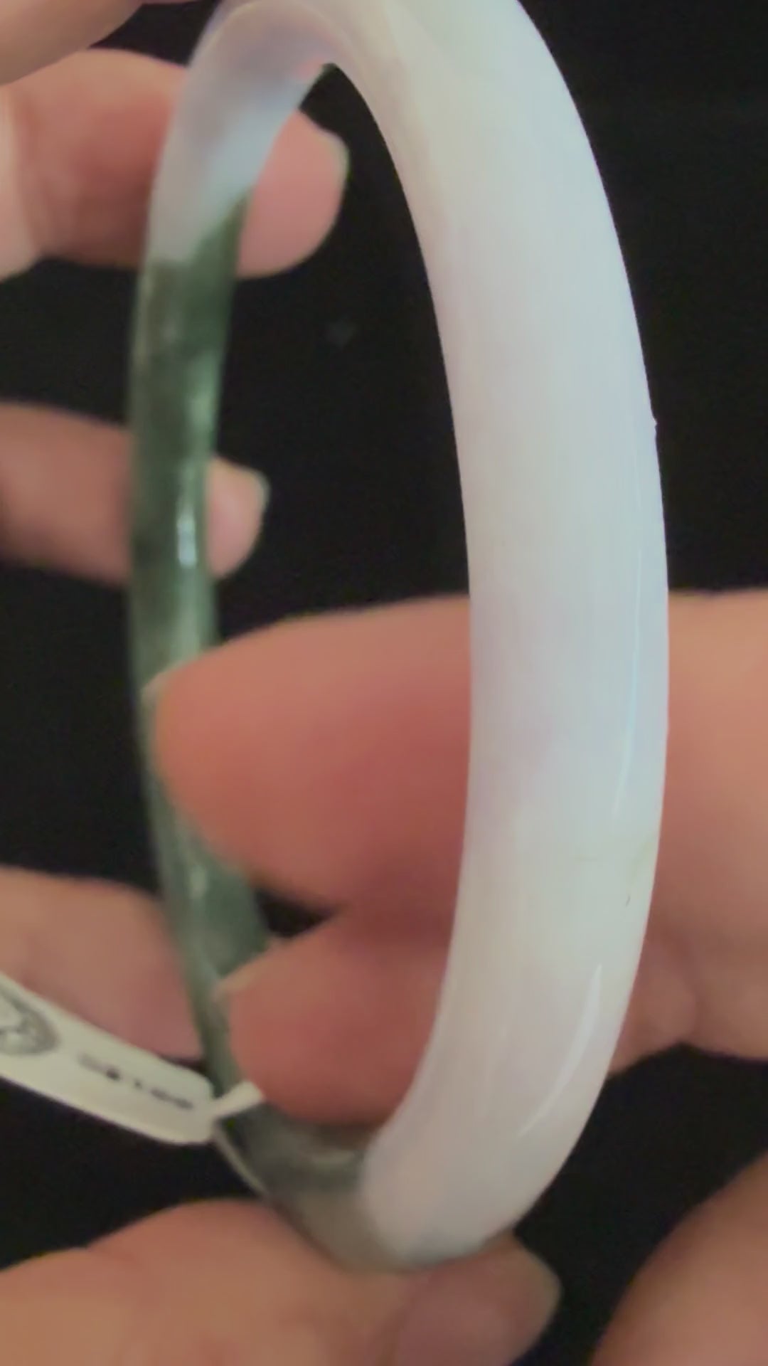 504. Lavender and moss green two-tone thin jade bangle video
